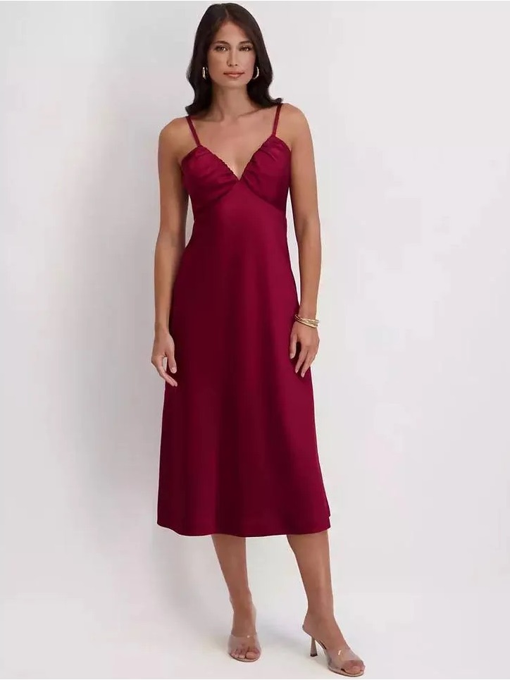 Siena Women's Satin Midi Dress